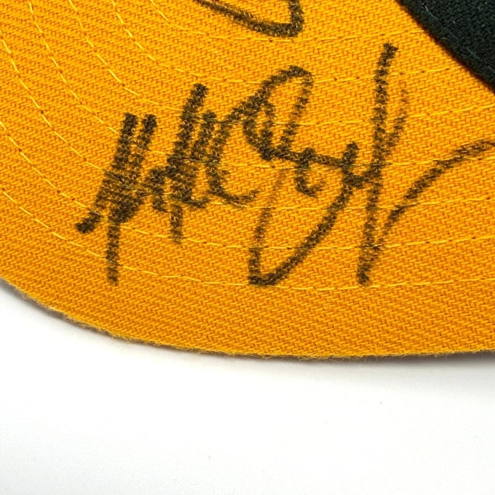 Oakland Athletics Signed Baseball‎ Cap Comcast Promo Green Gold One Size